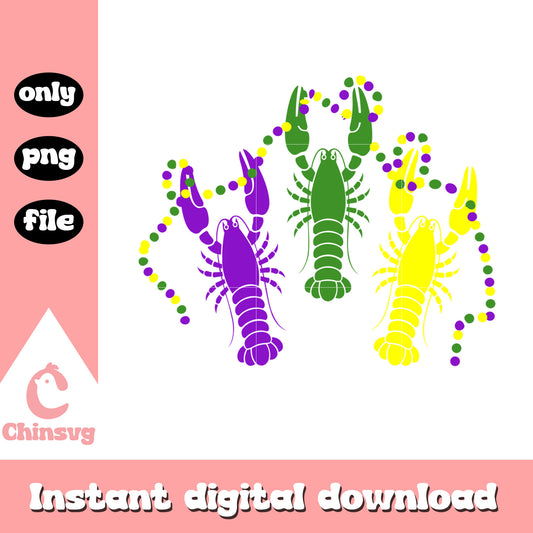 Mardi gras crawfish colorful png, mardi gras 2026 date​​​ png