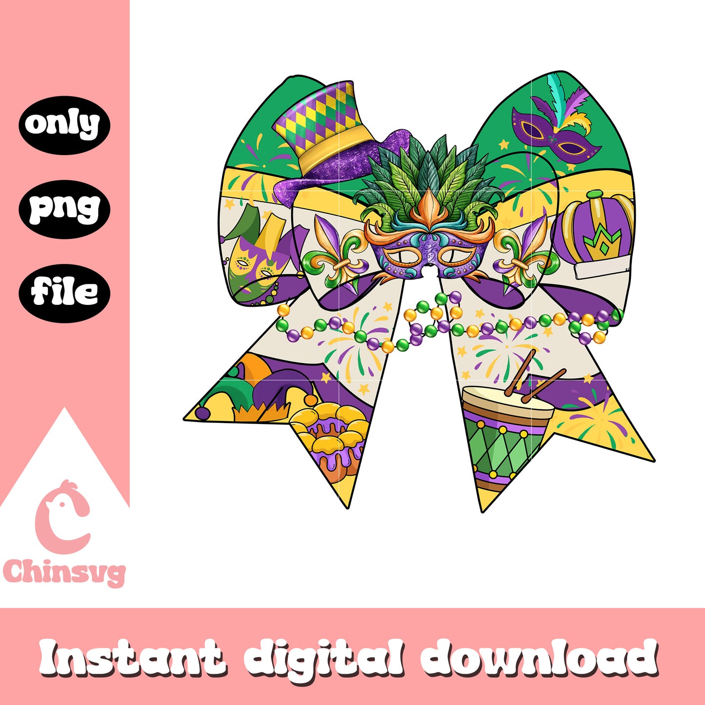 Mardi gras desgin bow png, amtrak mardi gras service​​ png