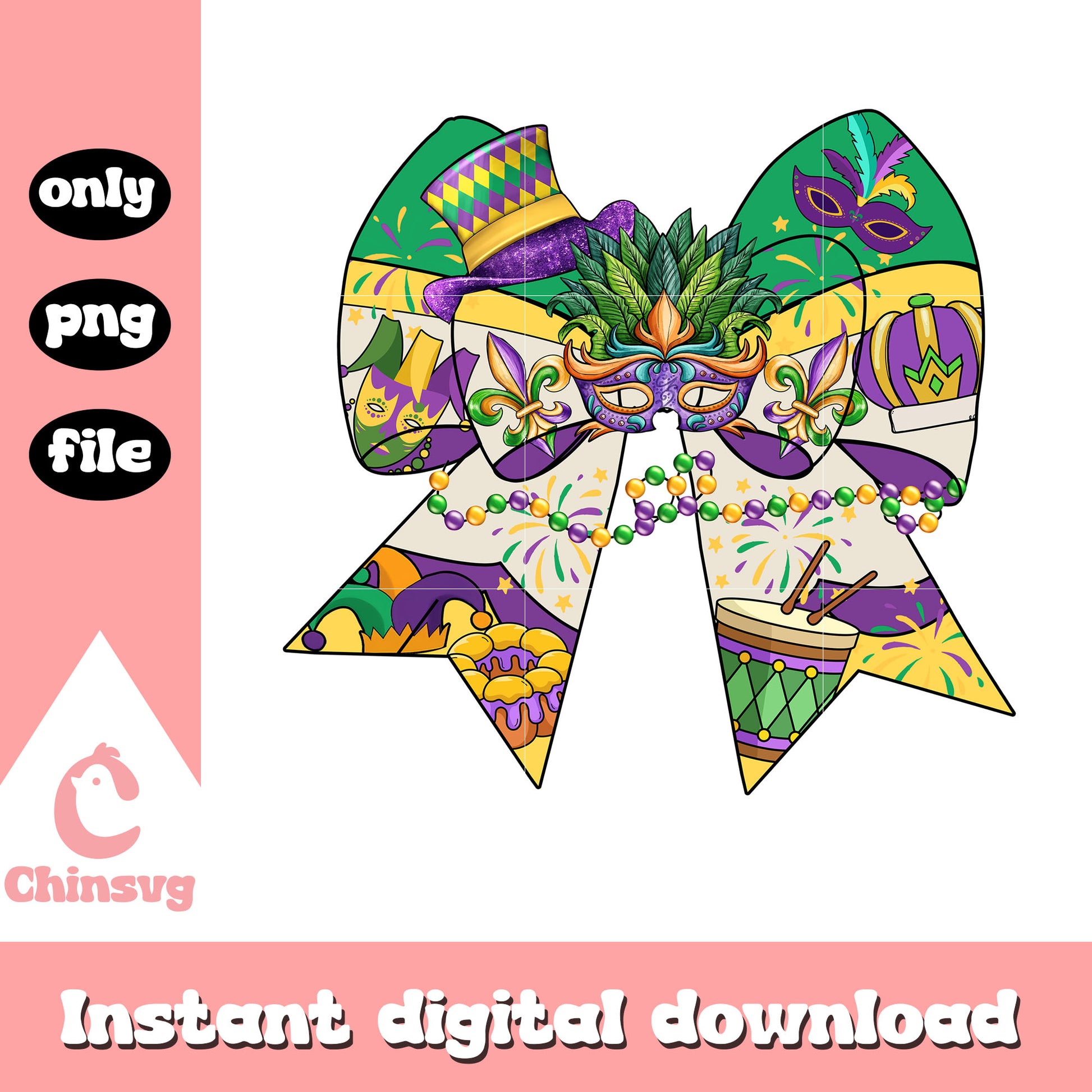 Mardi gras desgin bow png, amtrak mardi gras service​​ png