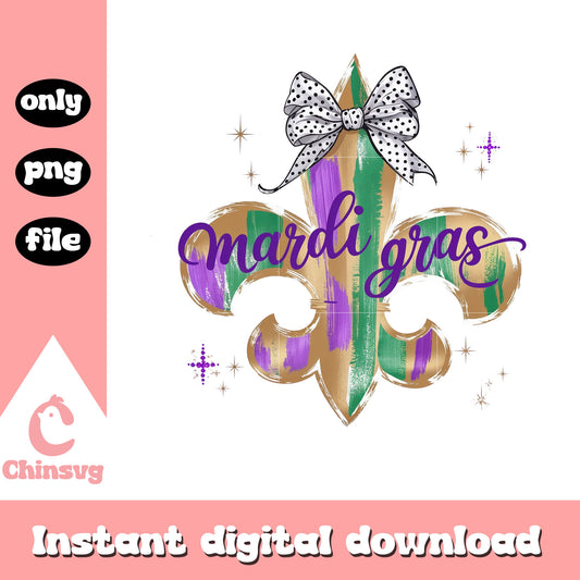 Mardi gras logo bow png, carnival party food ideas​ png
