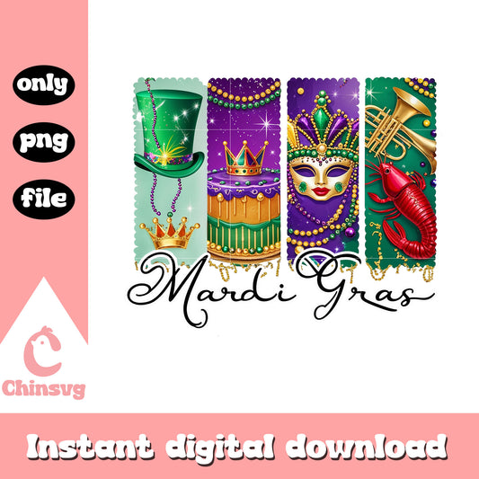 Mardi gras poster color png, carnival mardi gras ship png