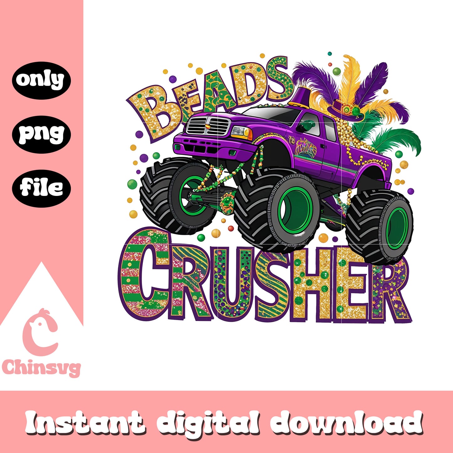 Mardi gras purple car png, new orleans mardi gras​​ png