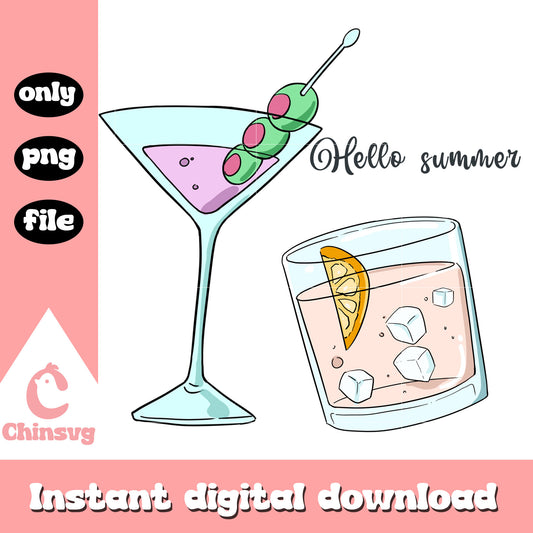 Margarita hello summer png, margarita png, days till summer png
