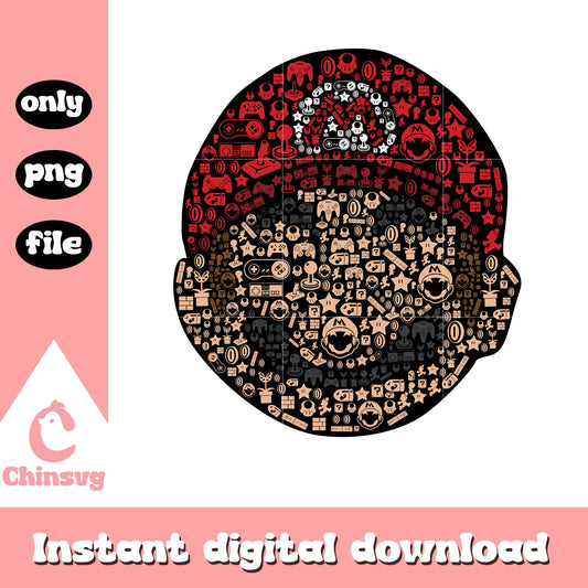 Mario character face design png, super mario world png