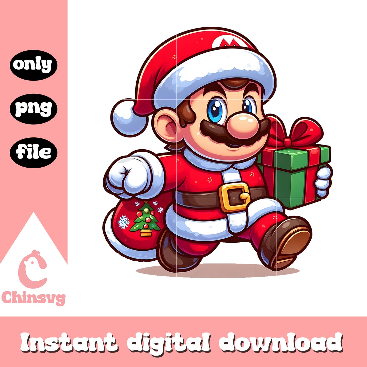 Mario character santa claus png, the santa claus png