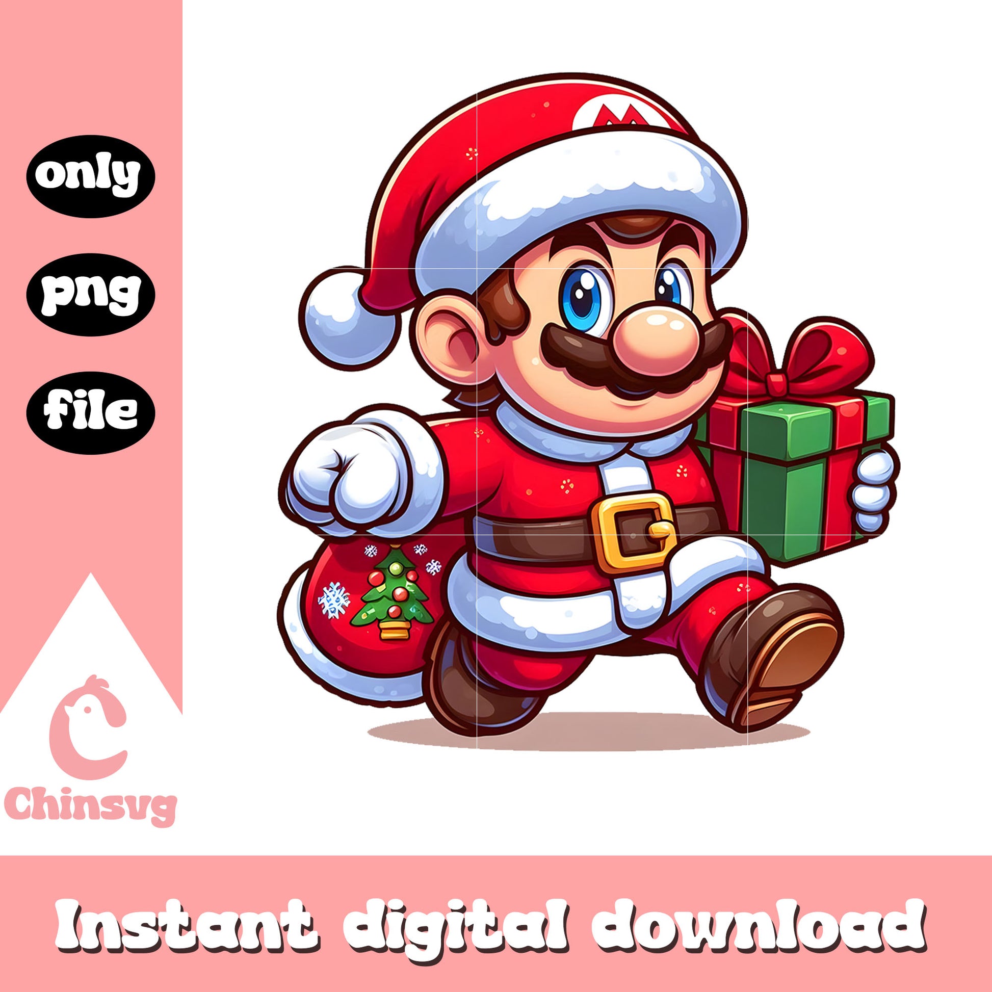 Mario character santa claus png, the santa claus png
