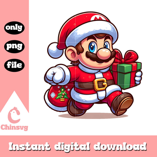 Mario character santa claus png, the santa claus png