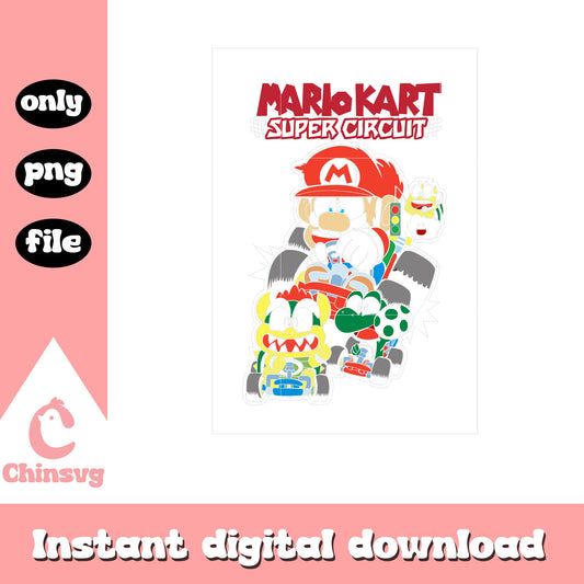 Mario kart super circuit design png, super mario world png