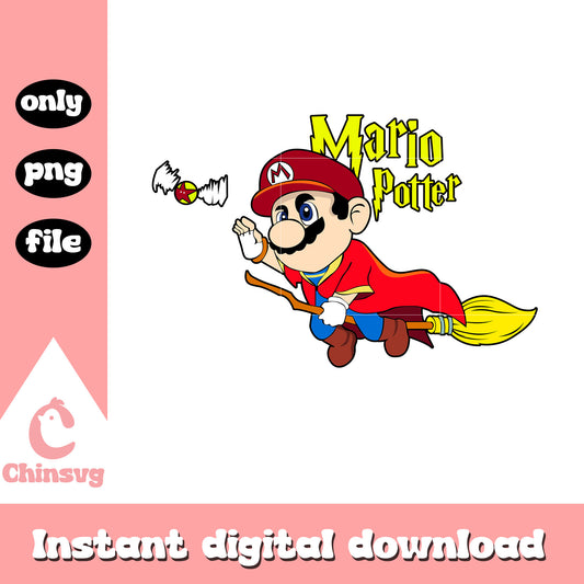 Mario potter design png, super mario world png, harry potter png