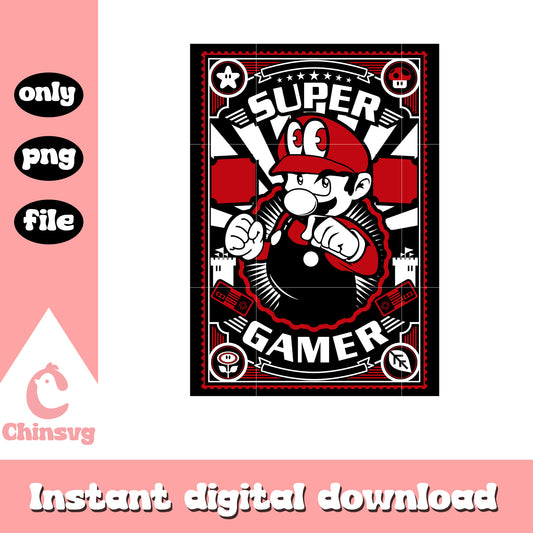Mario super gamer png, the super mario bros movie png