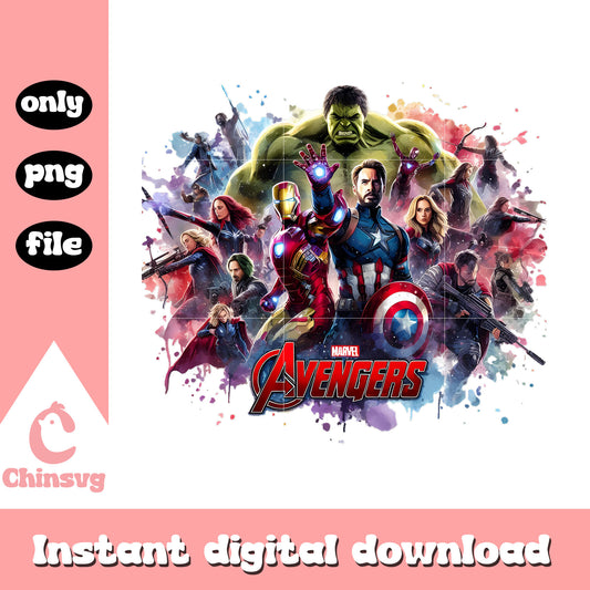 Marvel avengers characters png, avengers endgame cast png