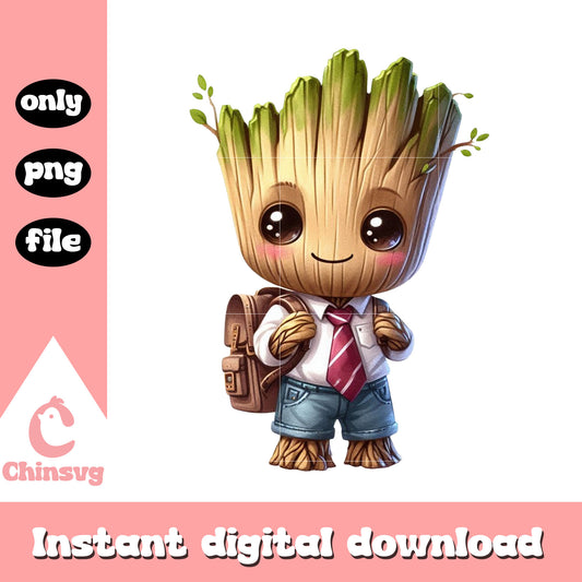 Marvel avengers groot character go to school png, power school png