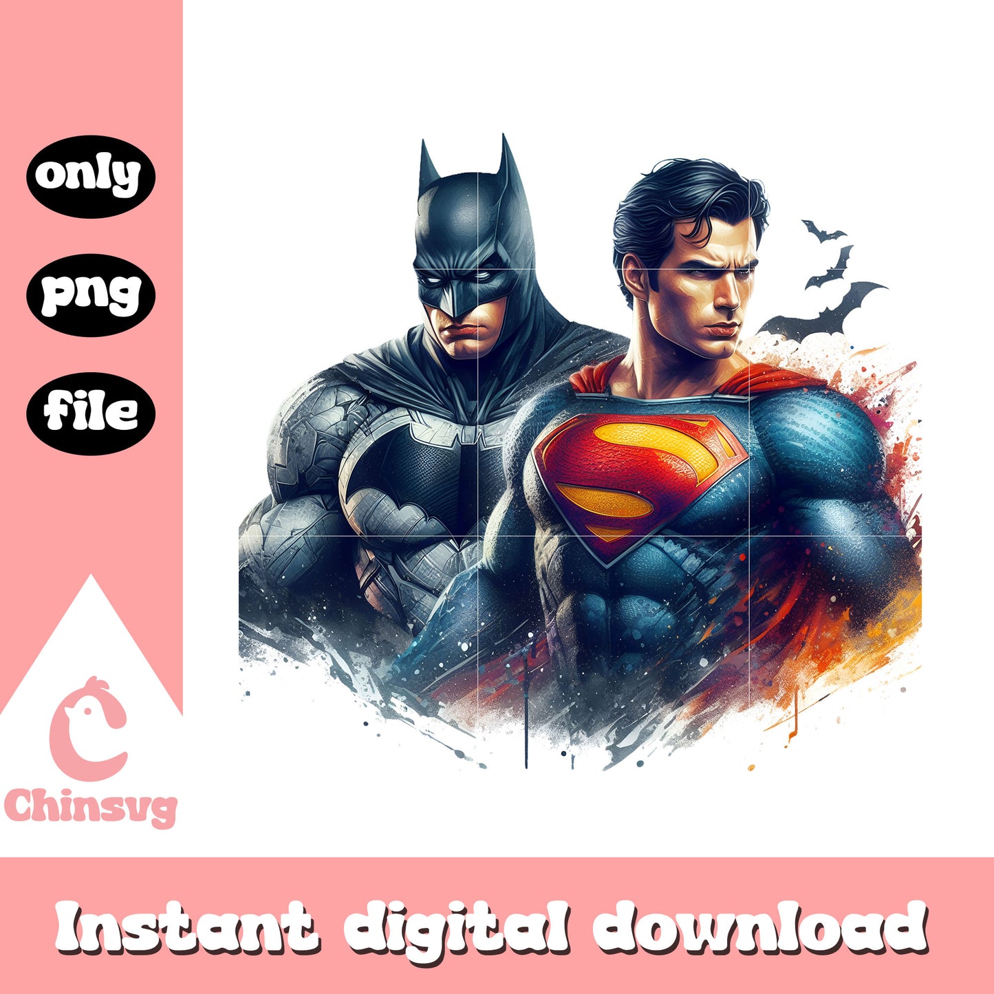 Marvel batman and superman design png, marvel comic png