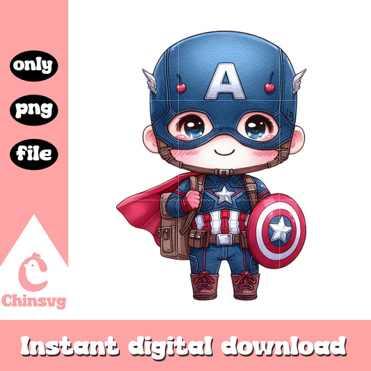 Marvel captain america design png, school supplies​ png
