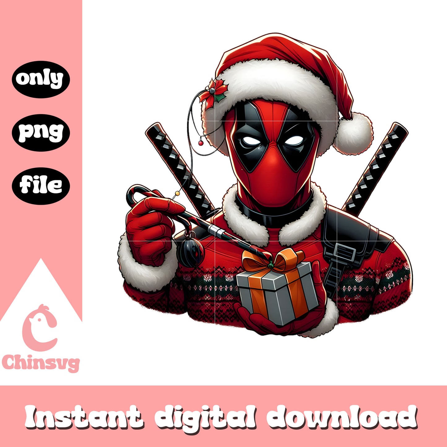 Marvel deadpool christmas present png, how many days until christmas png