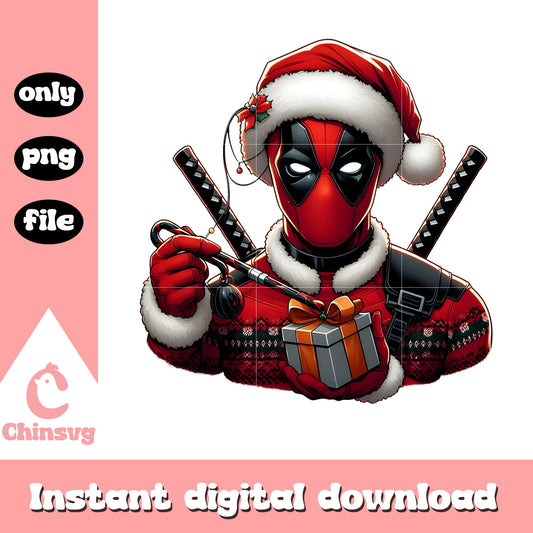 Marvel deadpool christmas present png, how many days until christmas png
