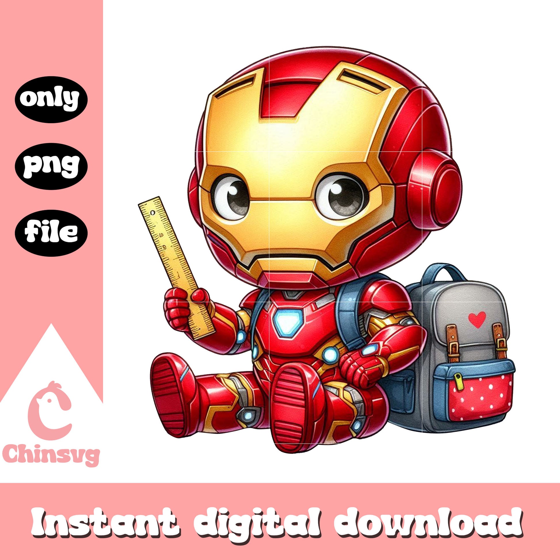 Marvel iron man character go to school png, power school png