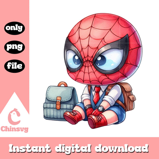 Marvel school spider man black student png, school specialty png