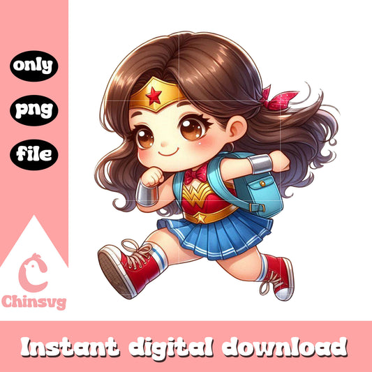 Marvel wonder woman hero at school png, shop back to school deals png