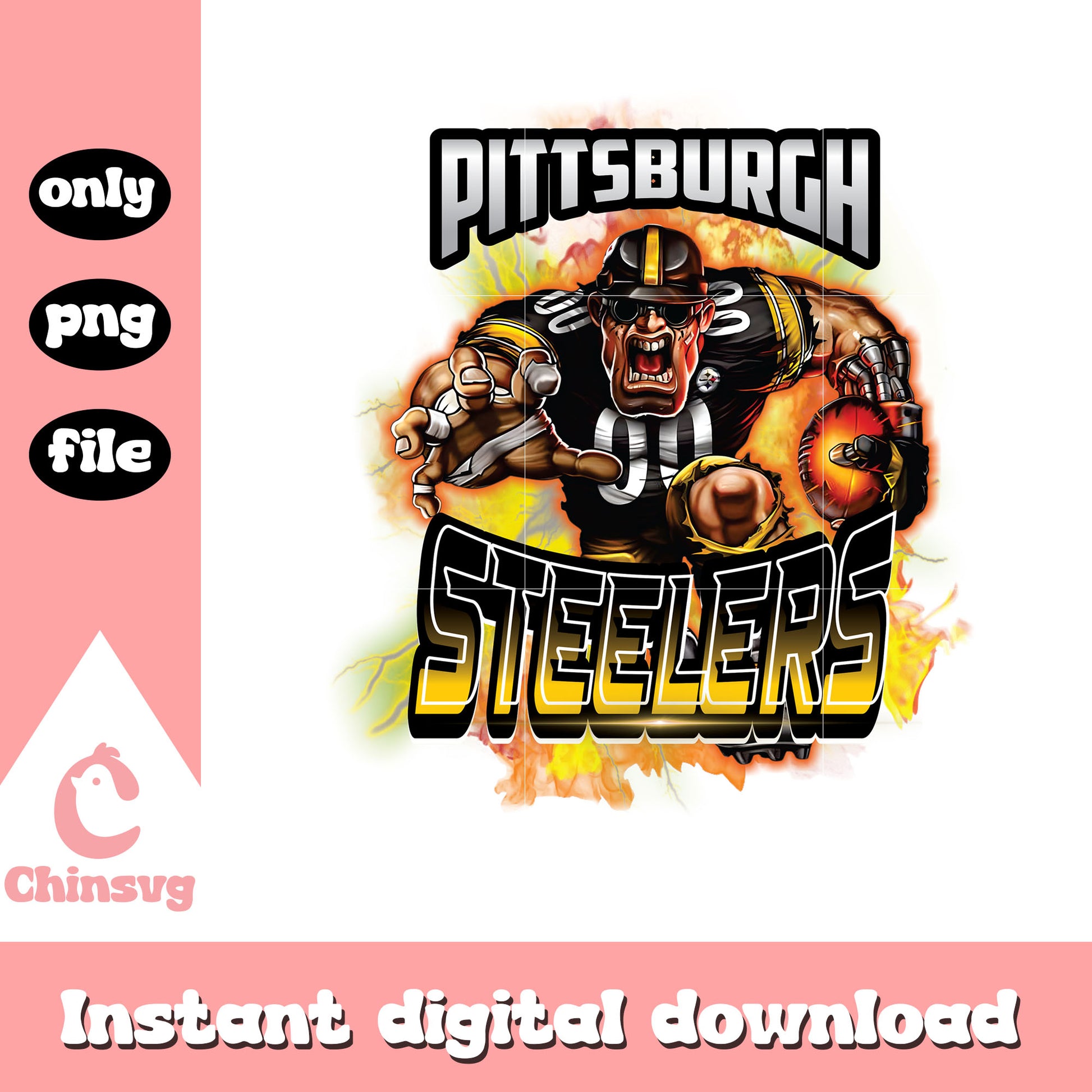 Mascot design steelers pro png, nfl news steelers​ png