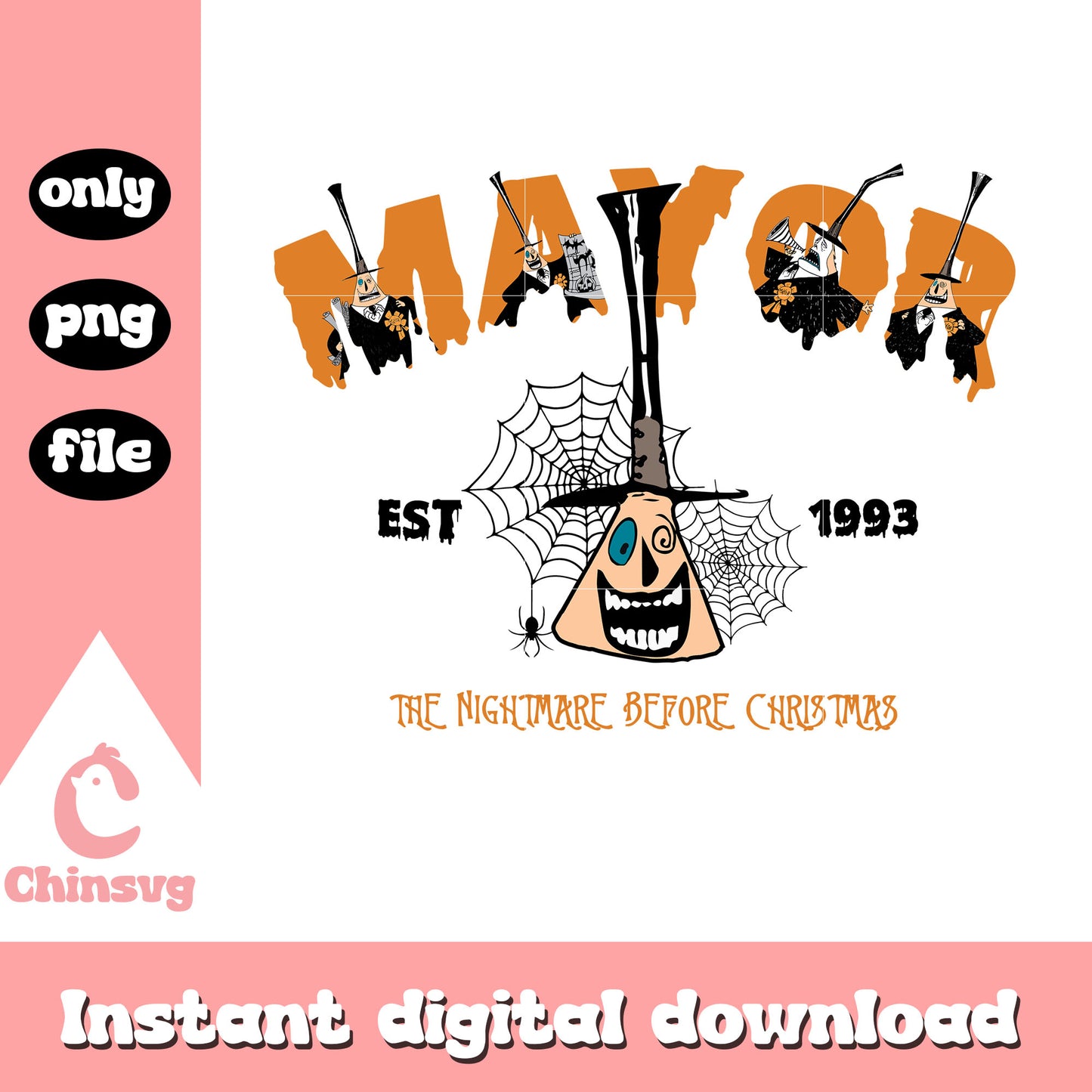 Mayor est 1993 nightmare before christmas png, nightmare before christmas mayor png