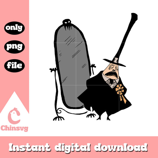 Mayor with mirror png, mayor of nightmare before christmas png