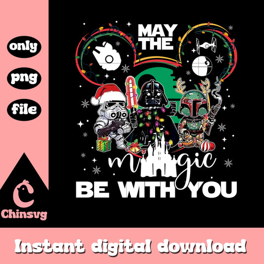 May the magic quote star wars disney mickey png, happy x-mas png
