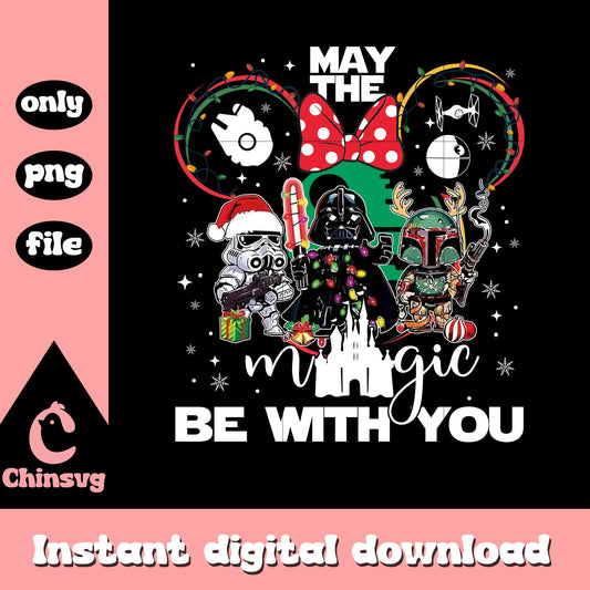 May the magic quote star wars disney minnie png, happy x'mas png
