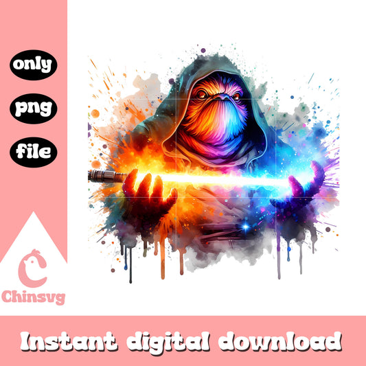 Maz kanata watercolor design png, star wars maz kanata png