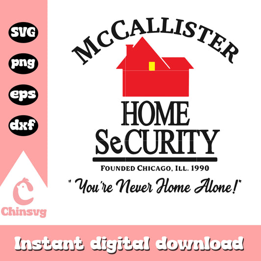Mccallister home security logo design svg, security home svg