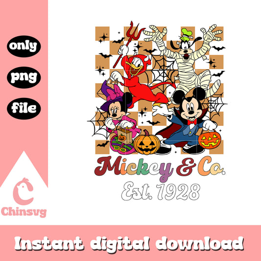 Mcikey and co est 1928 halloween costume png, spirit in halloween png