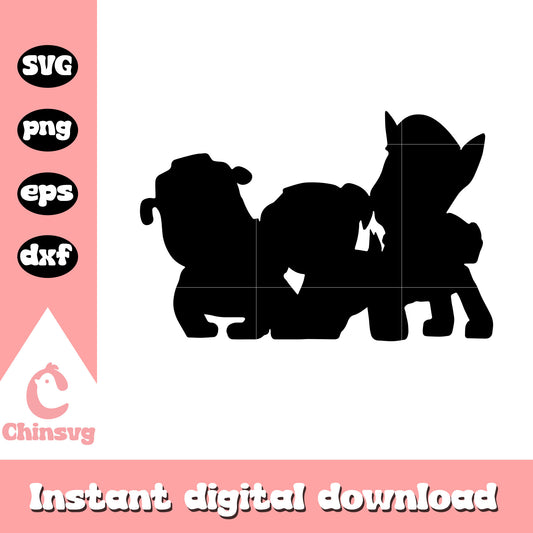 Members of paw patrol shadow svg, paw patrol characters svg