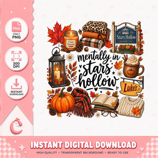 Mentally In Stars Hollow PNG, Gilmore Girls Fall Vibes, Autumn PNG