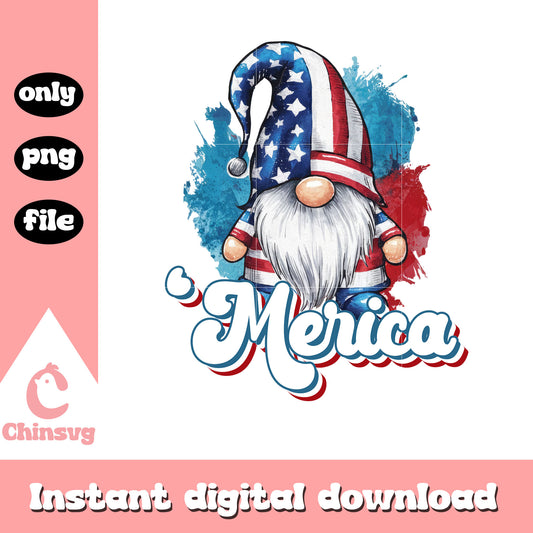 Merica america dwarf design png, 4th of july day png, freedom png