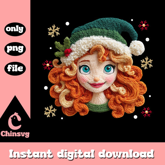 Merida christmas yarn crochet png, crochet patterns png