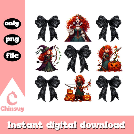 Merida disney bow halloween png, merida princess png 
