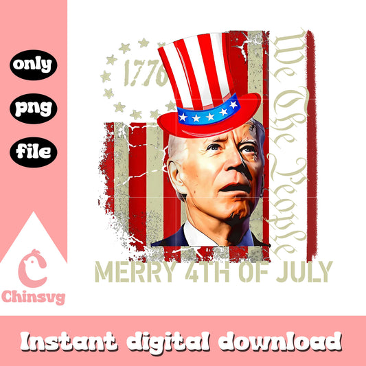 Merry 4th of happy biden 1776 png, thing fun of biden png