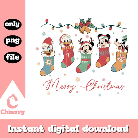 Merry christmas disney mickey socks png, mickey disney png