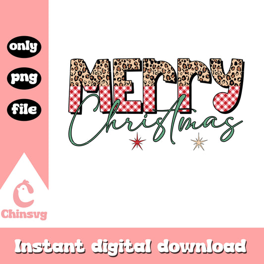 Merry christmas logo png, leopard christmas ornaments png