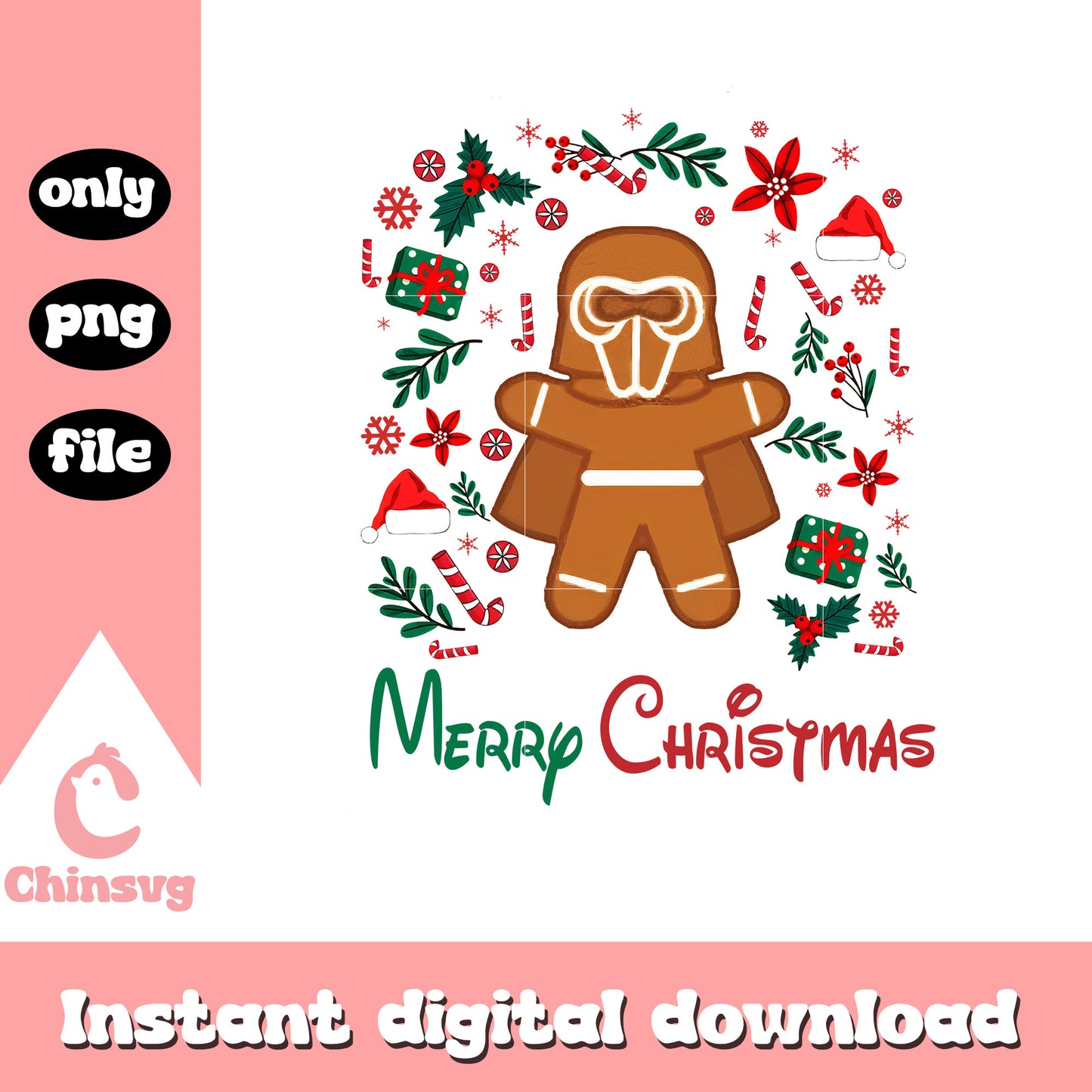 Merry christmas star wars cookies png, star wars character png