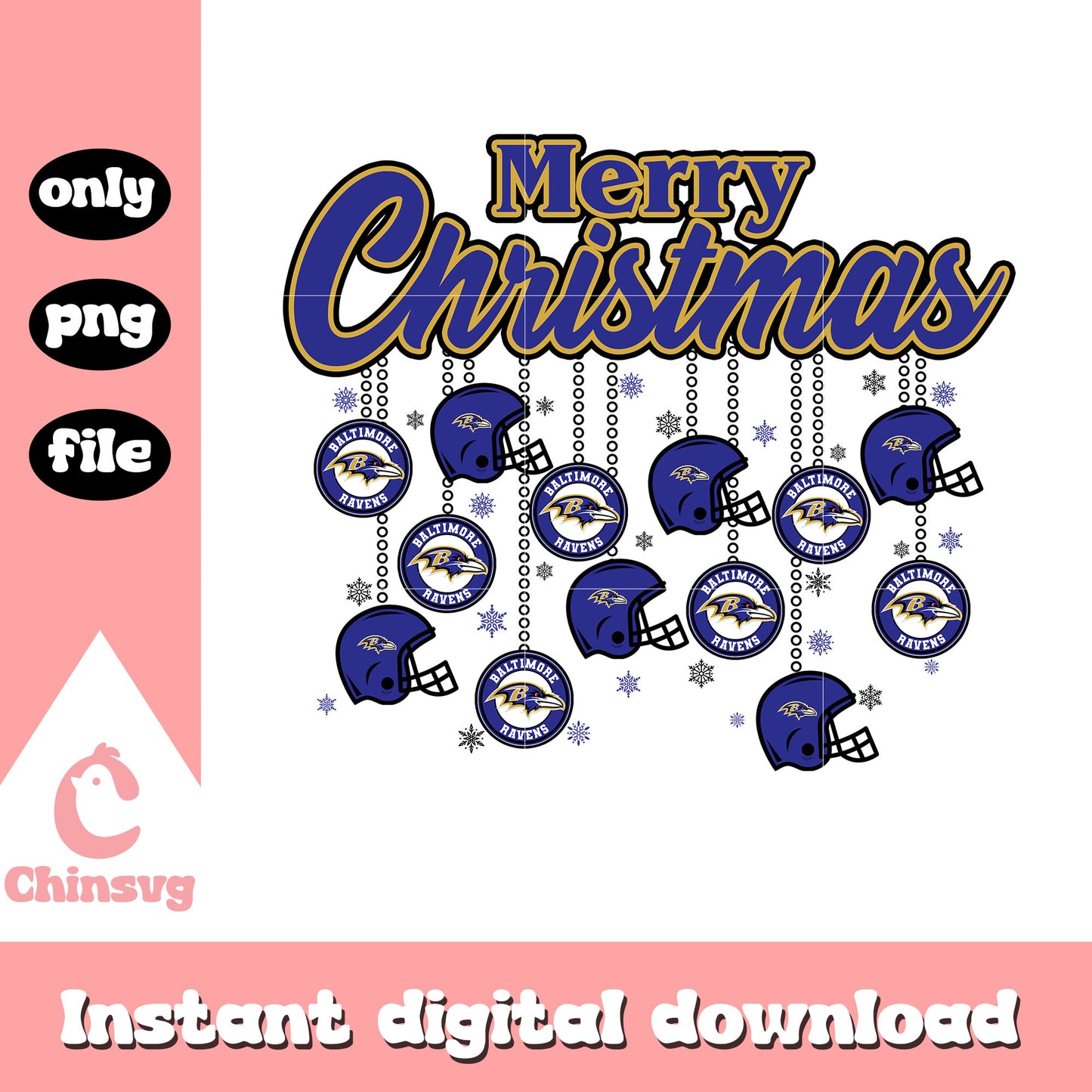 Merry christmas with baltimore ravens png, baltimore ravens nfl png