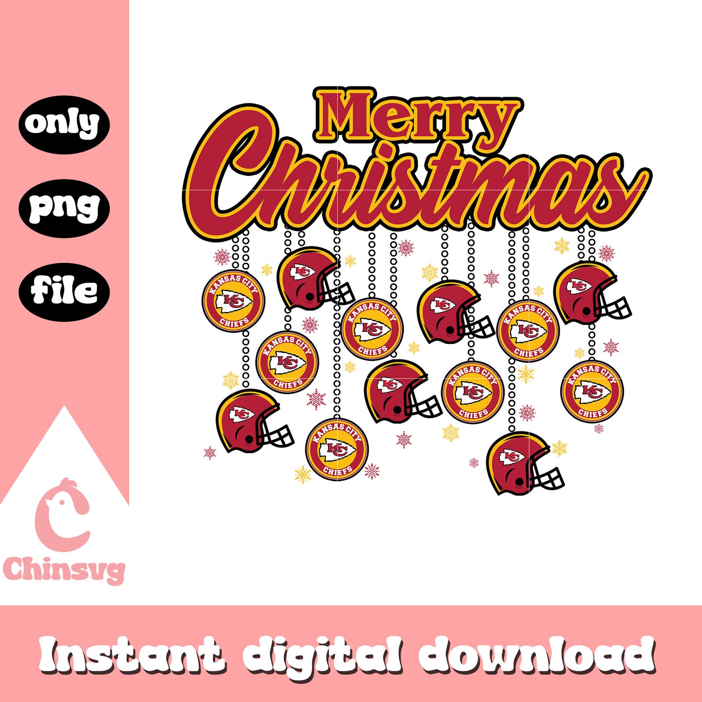Merry christmas with kansas city chiefs png, chiefs nfl png