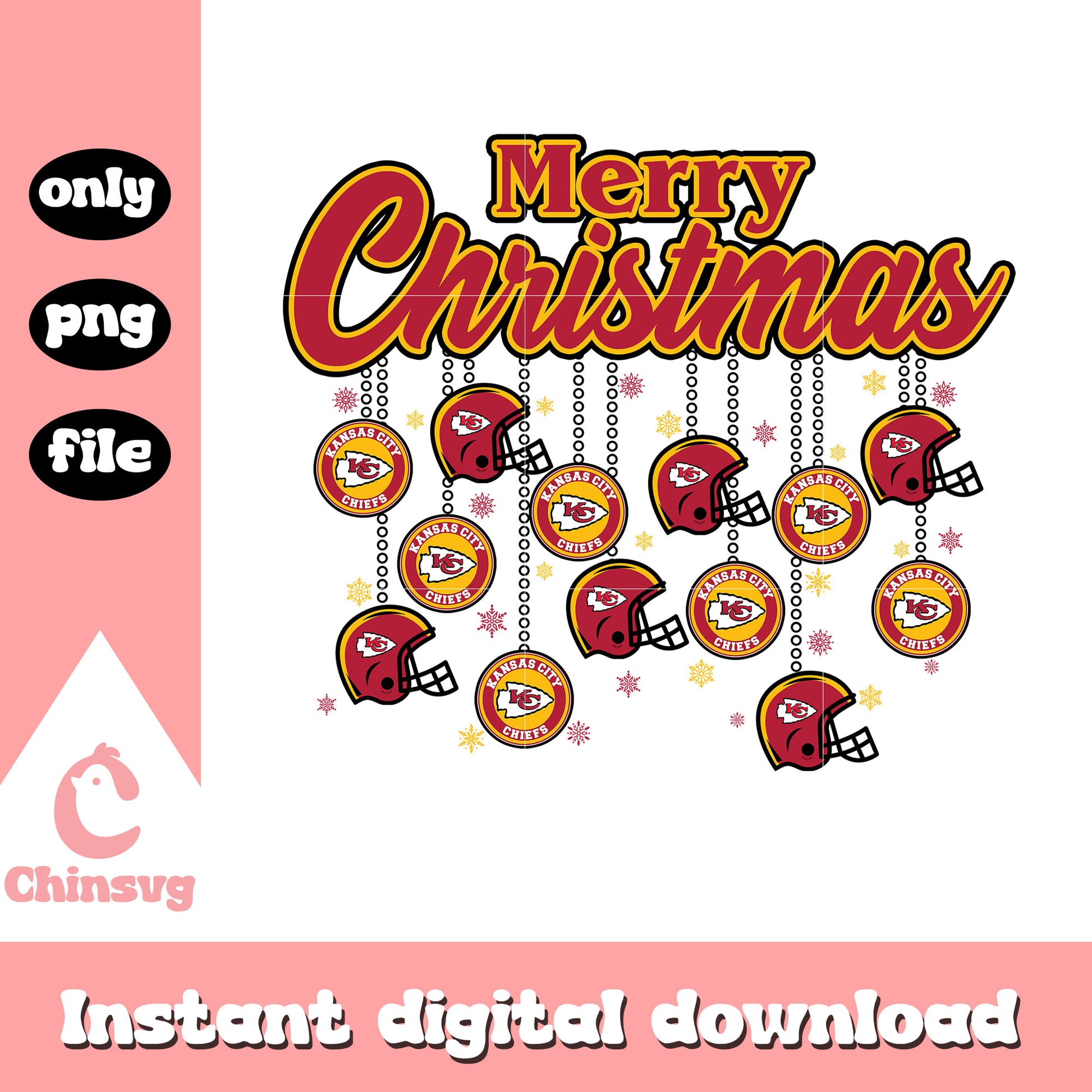 Merry christmas with kansas city chiefs png, chiefs nfl png