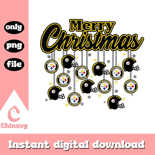 Merry christmas with pittsburgh steelers png, steelers nfl png