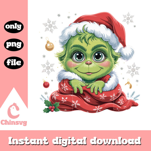 Merry christmas with the cuddly grinch png, clipart the grinch png