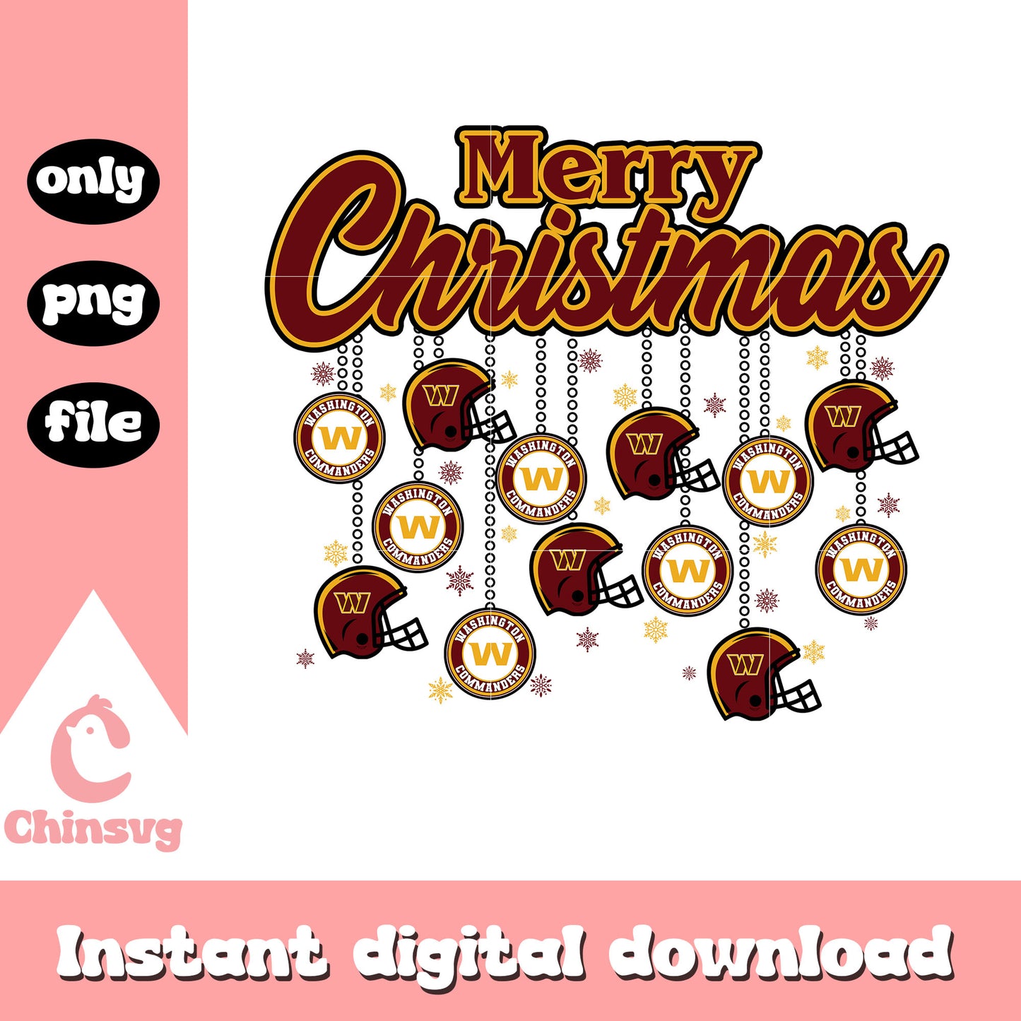 Merry christmas with washington commanders png, commanders nfl png
