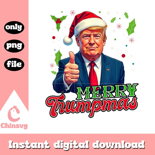 Merry trumpmas logo design png, donald trump merry christmas​ png