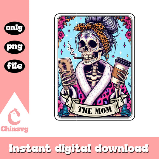 Messy bun the mom tarot card png, messy bun png, tarot card png