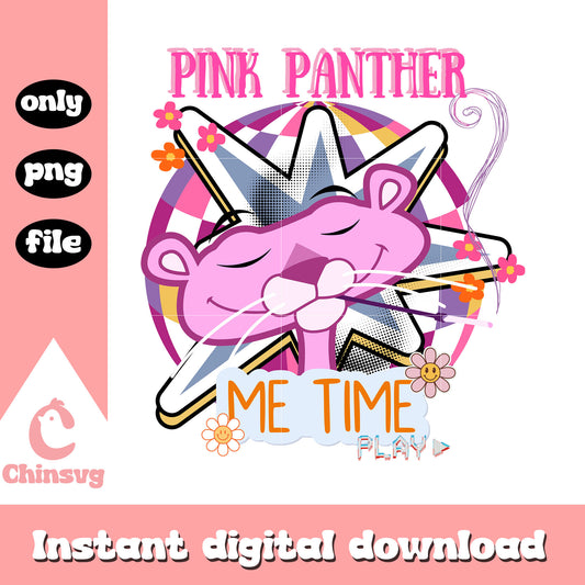 Me time pink panther head design png, pink panther movies png