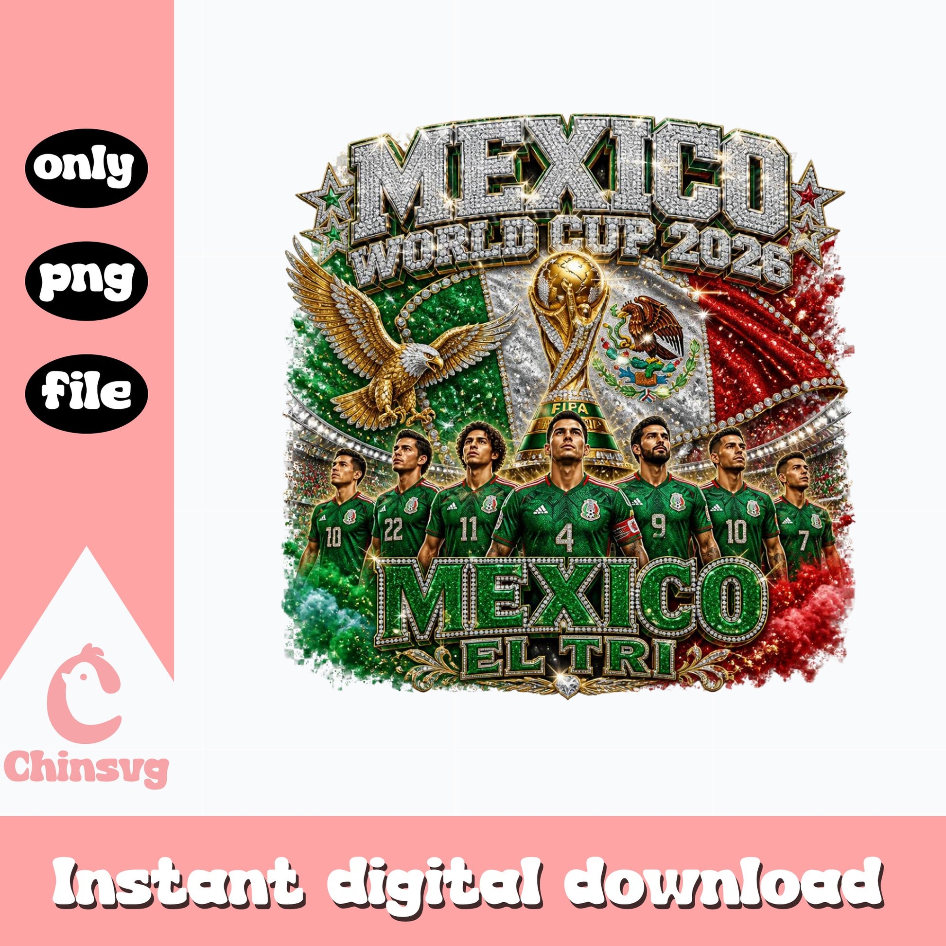 Mexico El Tri World Cup 2026 PNG, Mexico Soccer PNG, FIFA PNG